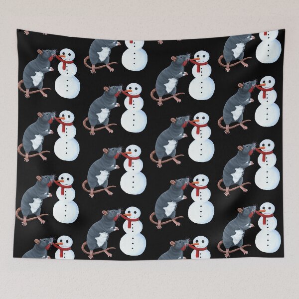 Item preview, Rat Building a Snowman designed and sold by WolfySilver.