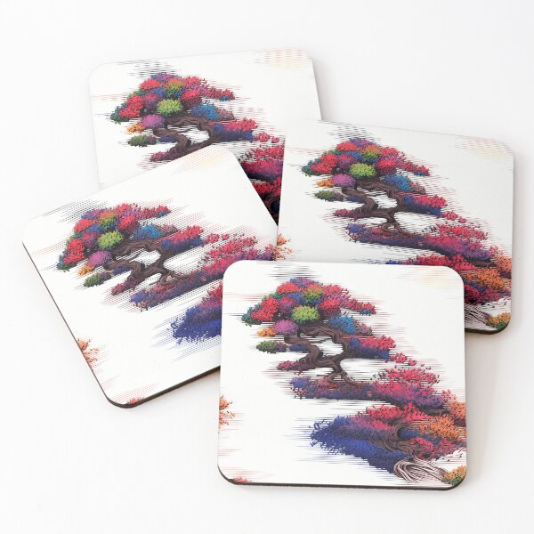 Item preview, Bonsai Art :Pixel Pointillism 5 designed and sold by CareToCanvas.