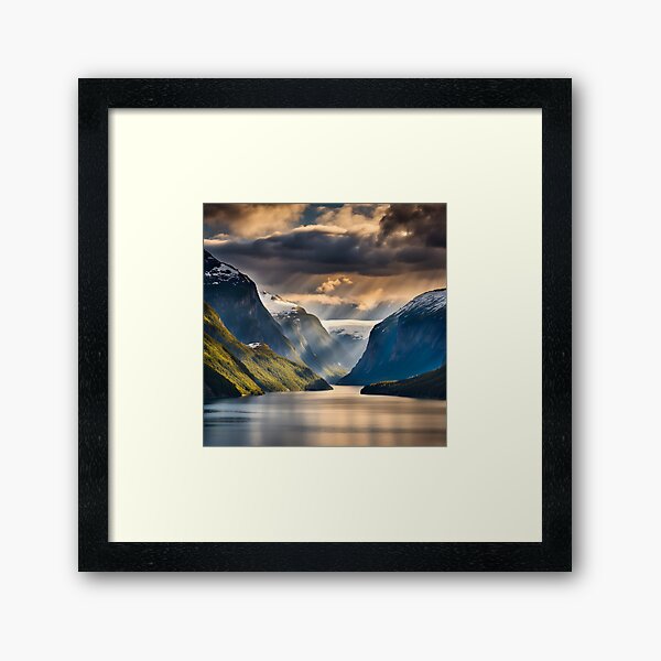 Coastal landscape Sweden Framed Art Print