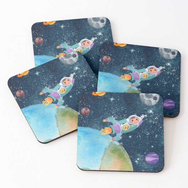 Item preview, Spaceship with Boy and Dog Earth Moon designed and sold by DesignByAwP.