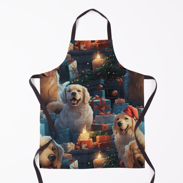 Item preview, Golden Retrievers in Santa's Workshop designed and sold by ShiningInDark.