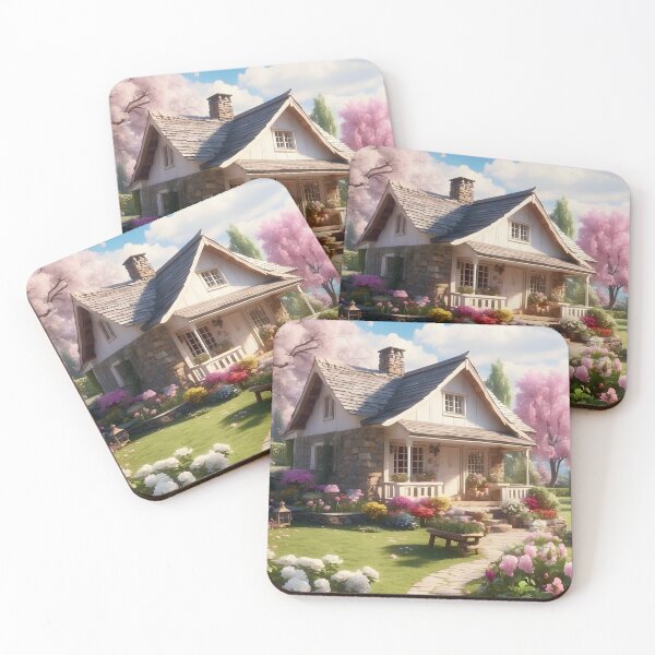 Item preview, English country house with flower garden designed and sold by Jayjaynaenae.