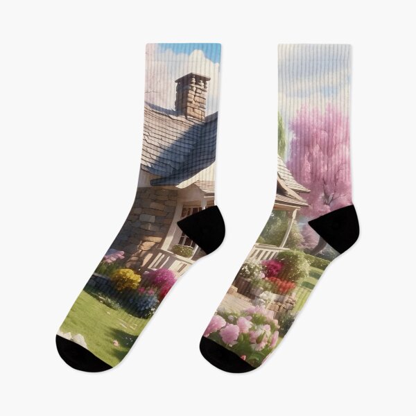 Item preview, English country house with flower garden designed and sold by Jayjaynaenae.