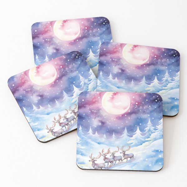 Item preview, Starlit Reindeer Journey designed and sold by cute-animals99.