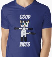 Good Vibes Kitty Cat Men's V-Neck T-Shirt
