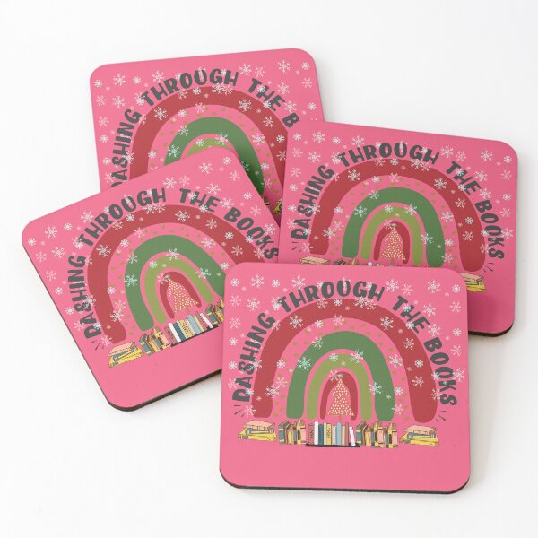 Item preview, Book lovers Christmas rainbow, Dashing through the books. designed and sold by cocochi.