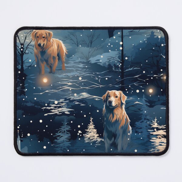 Item preview, Winter Wonderland Walk with Goldens designed and sold by ShiningInDark.