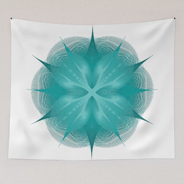 Item preview, CirclesOnCircle-2B [11110011-Cyans-WB] designed and sold by LottMultimedia.