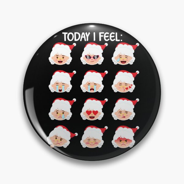 Item preview, Mrs Claus Emoticons Today I Feel Funny Christmas Emoticons Gear designed and sold by DynamicDesign.