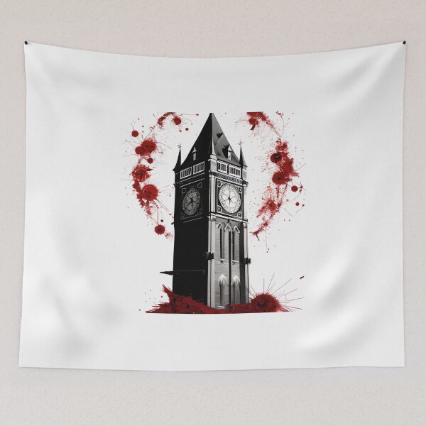 Item preview, A Blood splattered clocktower designed and sold by creative-cub.