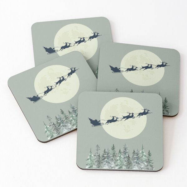 Item preview, Santa in his Sleigh On Christmas Night Flying Through The Sky designed and sold by RakelMacc.