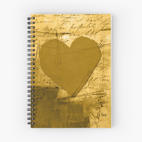 Item preview, Yellow heart on gold background, portrait designed and sold by a3-studio.