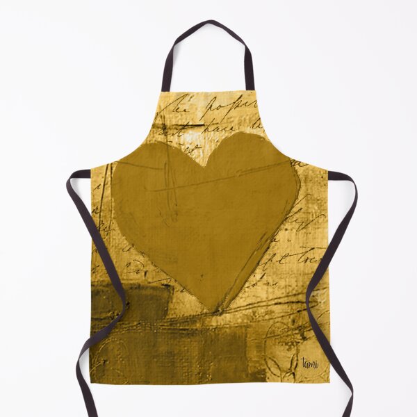 Item preview, Yellow heart on gold background, portrait designed and sold by a3-studio.