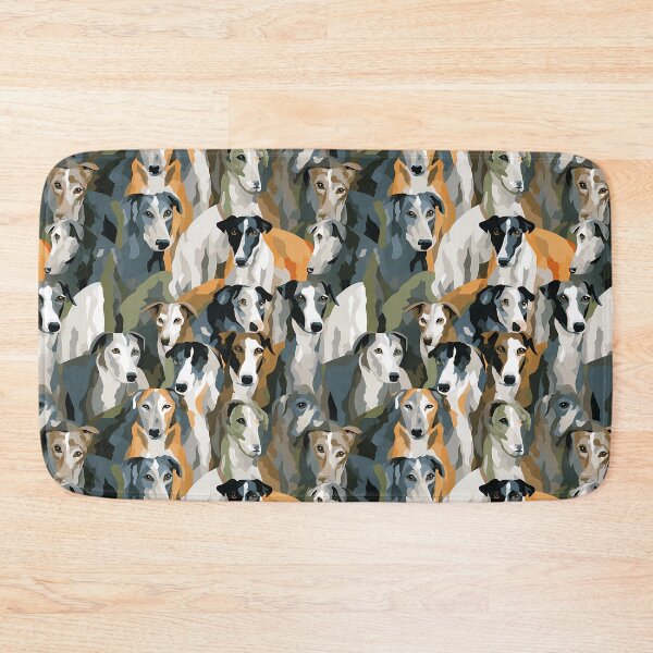 Item preview, Greyhound in camouflage pattern designed and sold by forget45studio.