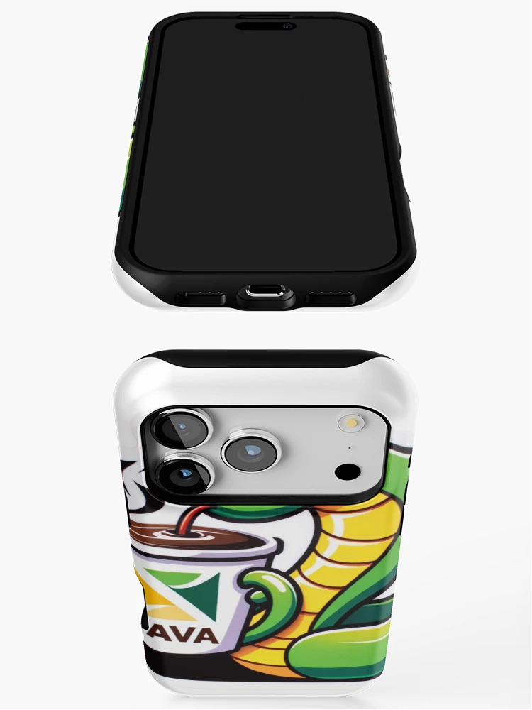 Thumbnail 3 of 4, iPhone Case, Java Brew Python designed and sold by pixeldigger.