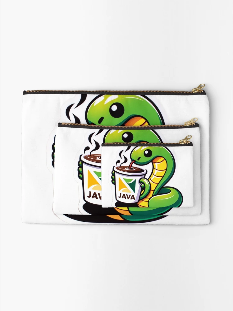 Thumbnail 2 of 4, Zipper Pouch, Java Brew Python designed and sold by pixeldigger.