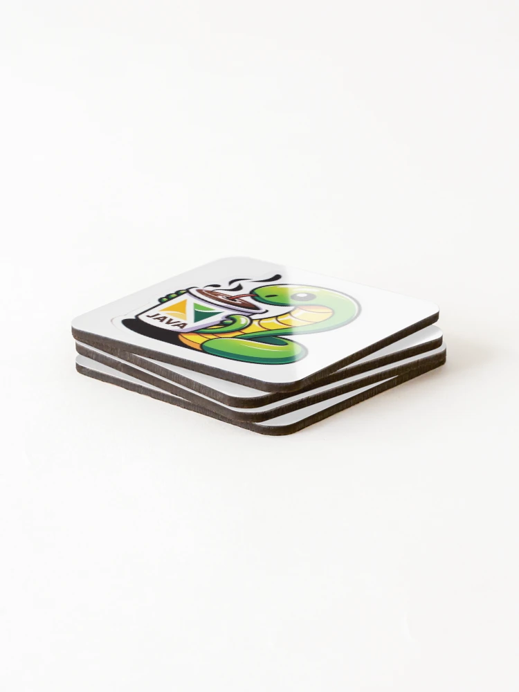 Thumbnail 4 of 5, Coasters (Set of 4), Java Brew Python designed and sold by pixeldigger.