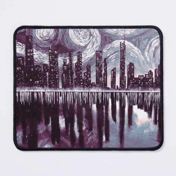 Item preview, Starry Night - Midnight Skyline - Black and White designed and sold by Katie Atkin.