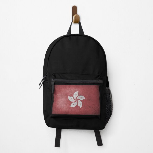 Item preview, Distressed, Old, Faded & Worn Flag of Hong Kong (Bauhinia blakeana) designed and sold by STUDIO-72.