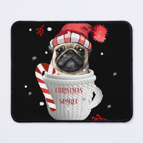 Item preview, Pug in a Christmas Cup: Festive Furry Joy designed and sold by Anastasiia Yurevych.