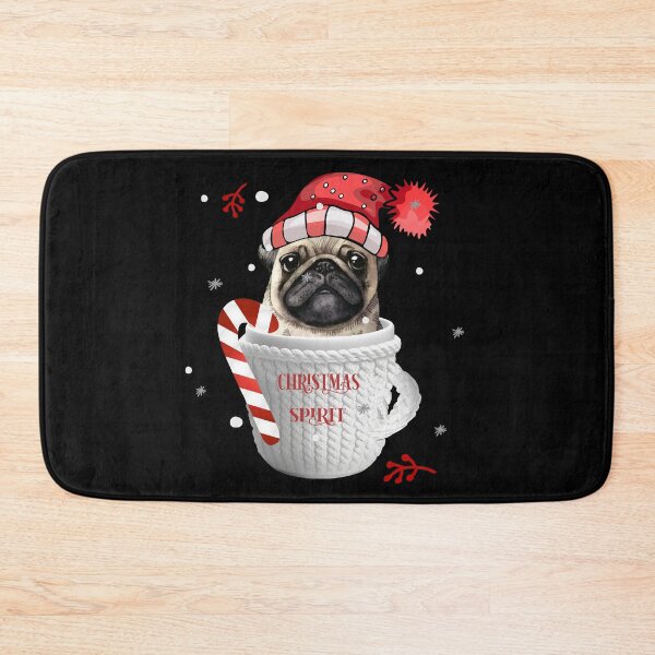 Item preview, Pug in a Christmas Cup: Festive Furry Joy designed and sold by Anastasiia Yurevych.