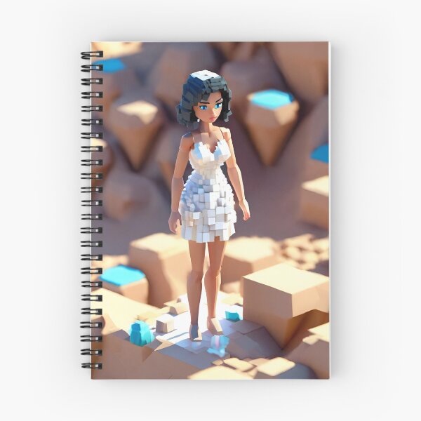 Item preview, doll looking girl wearing white mini dress standing amidst diamonds at the desert hills designed and sold by thebitsinc.