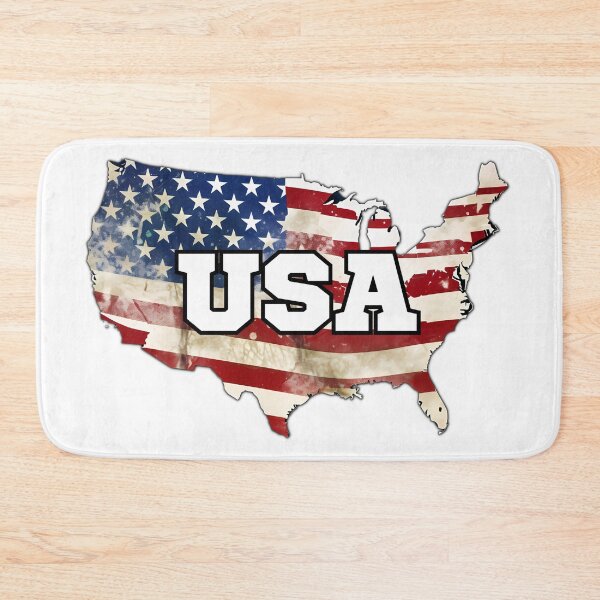 Item preview, USA Continental Map colored with distressed American Flag designed and sold by AmericaFreedom.