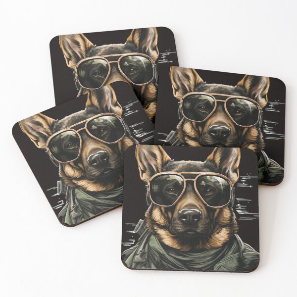 Item preview, Focused Dog guardian german sheherd in glasses designed and sold by SkyEditor.