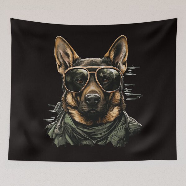 Item preview, Focused Dog guardian german sheherd in glasses designed and sold by SkyEditor.
