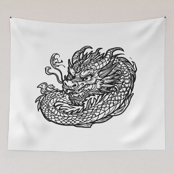 Item preview, Dragon outline black  designed and sold by Jayjaynaenae.