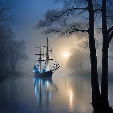 Artwork thumbnail, Ship in the Mist by LenCarol