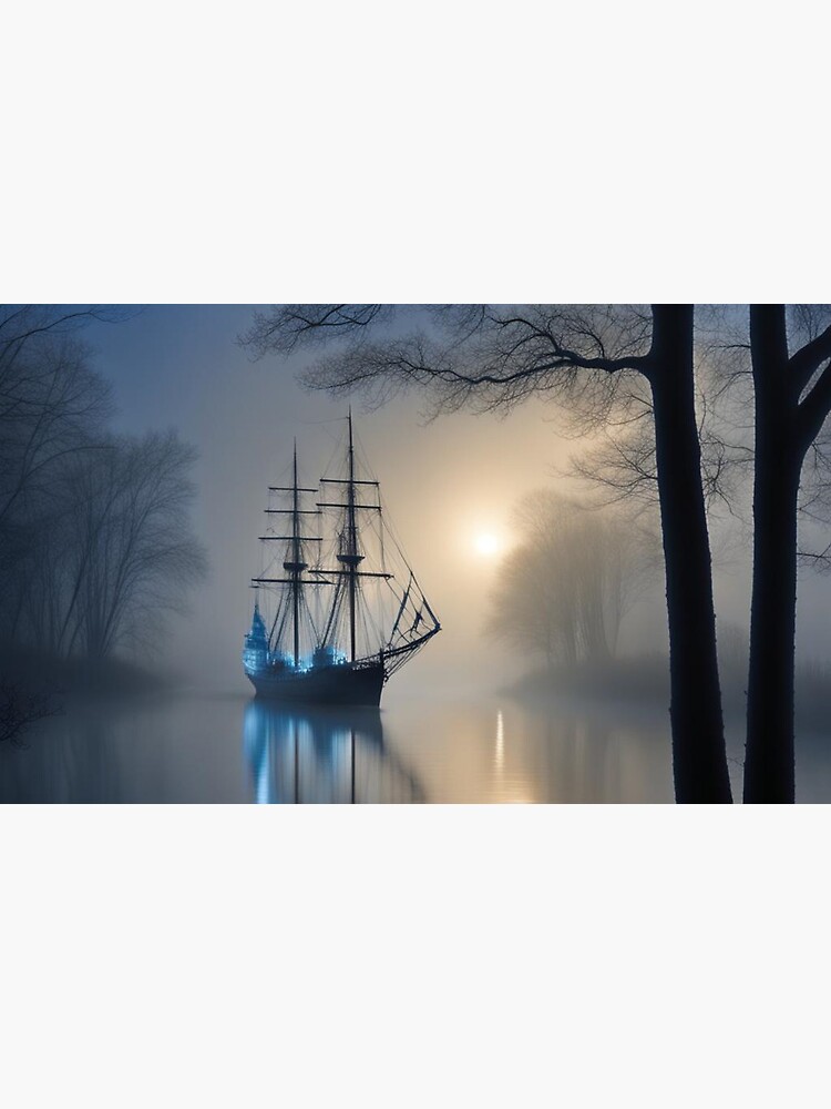 Thumbnail 6 of 6, Coffee Mug, Ship in the Mist designed and sold by LenCarol.
