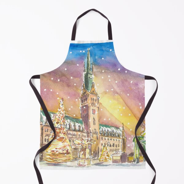 Item preview, Hamburg City Hall Square Snowing and Festive Market designed and sold by artshop77.