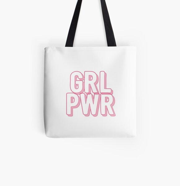 Female Empowerment Girl Power Girls Supporting Girls Reusable Shoulder bag Feminist National Womens Day Rainbow Bag GRL PWR Tote Bag