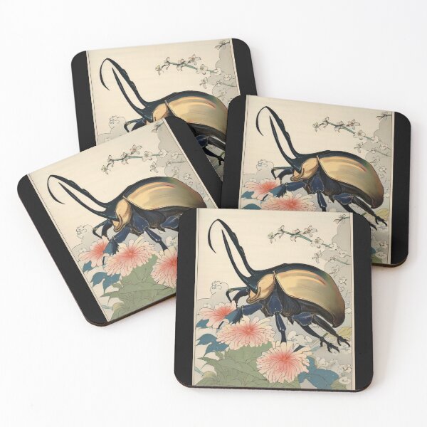 Item preview, hercules beetle in flowers designed and sold by EuropeanPrints.