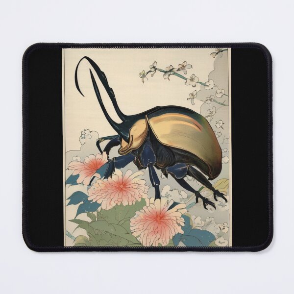 Item preview, hercules beetle in flowers designed and sold by EuropeanPrints.