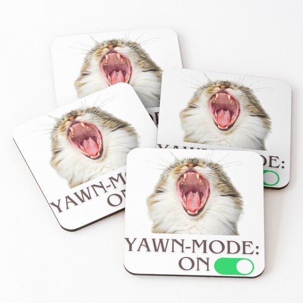 Item preview, Yawning Cat - Yawn Mode: On designed and sold by Paydaypilot.
