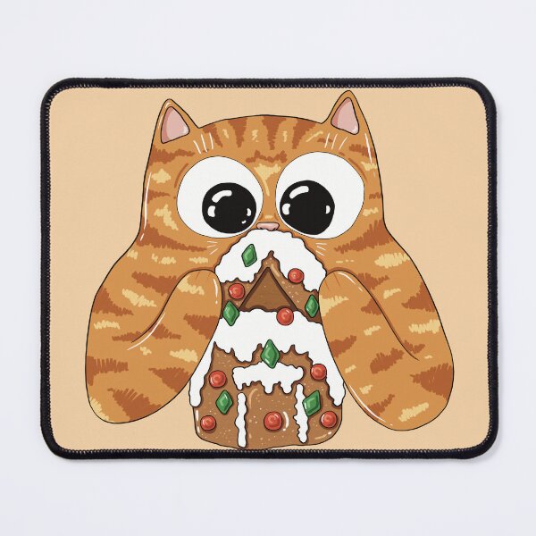 Item preview, Gingerbread House Kitty Print designed and sold by Julia Sol.