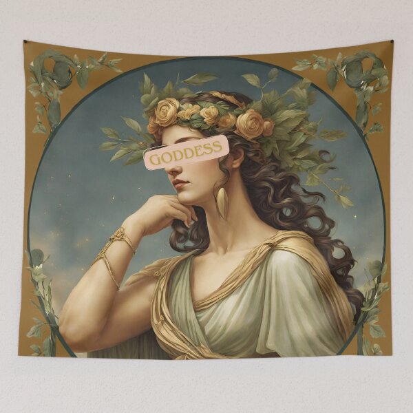 Item preview, Demeter the goddess Greek mythology myth art drawing design designed and sold by TheLocoShop.