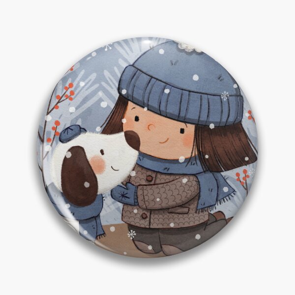 Item preview, Winter dog friend designed and sold by lefacciotte.