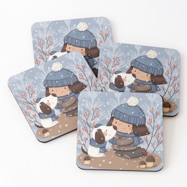 Item preview, Winter dog friend designed and sold by lefacciotte.