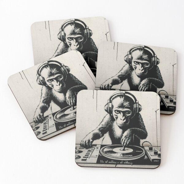 Item preview, Dj Monkey Stencil Graffiti designed and sold by Bomax121.