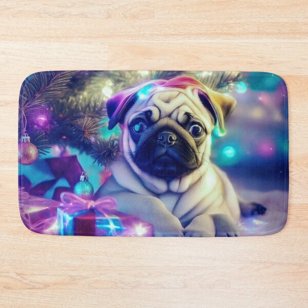 Item preview, Pug HAPPY HOLIDAYS 81 MERRY CHRISTMAS    designed and sold by RedBluffTraders.