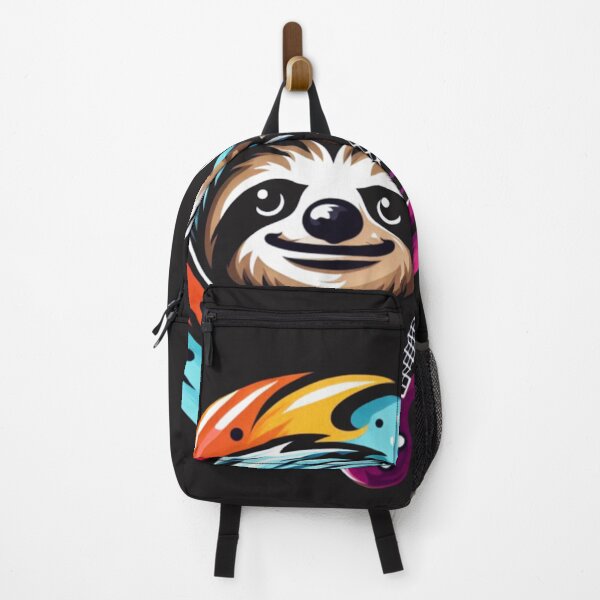 Item preview, colorful rock 'n' roll sloth designed and sold by MiroArtAbstra.