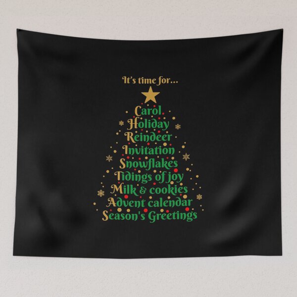 Item preview, Christmas tree shaped from festive words designed and sold by iclipart.