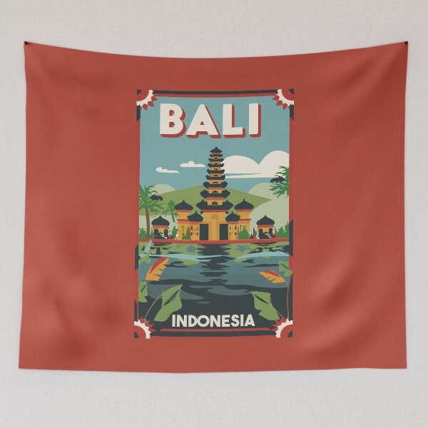 Item preview, A Vintage Travel Art of Bali Indonesia designed and sold by GoodOldVintage.