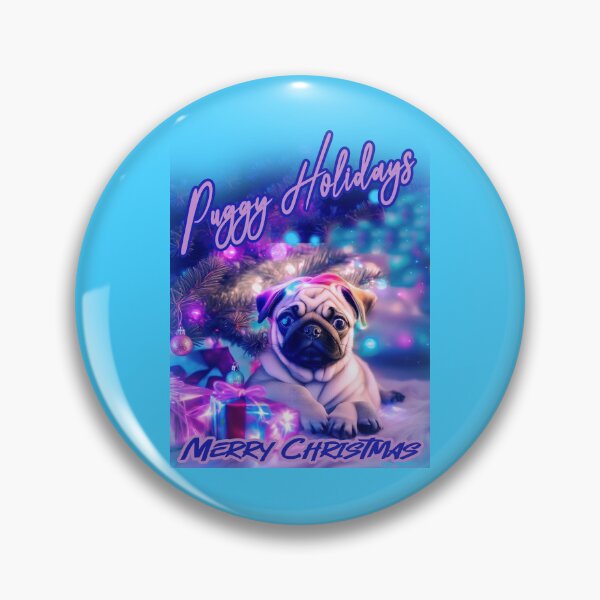 Item preview, Pug HAPPY HOLIDAYS 81 MERRY CHRISTMAS PUGGY HOLIDAYS    designed and sold by RedBluffTraders.