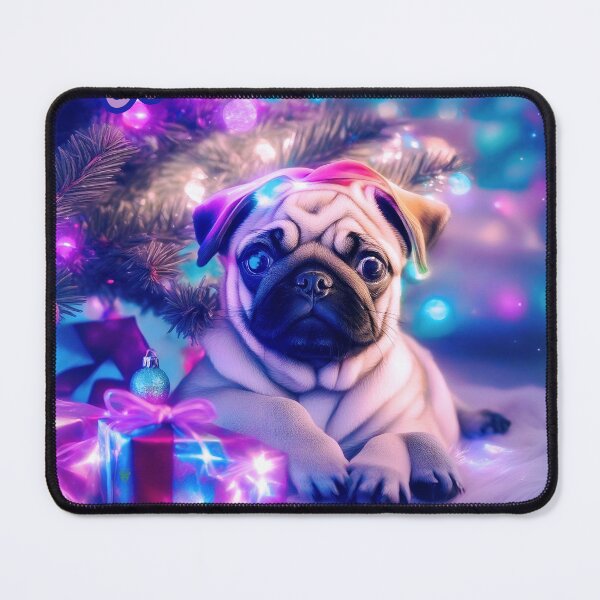Item preview, Pug HAPPY HOLIDAYS 81 MERRY CHRISTMAS PUGGY HOLIDAYS    designed and sold by RedBluffTraders.