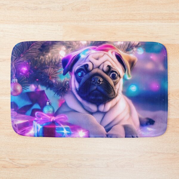 Item preview, Pug HAPPY HOLIDAYS 81 MERRY CHRISTMAS PUGGY HOLIDAYS    designed and sold by RedBluffTraders.