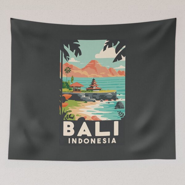 Item preview, A Vintage Travel Art of Bali Indonesia designed and sold by GoodOldVintage.